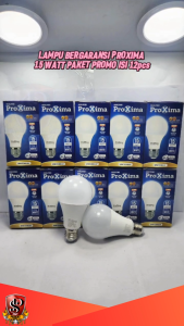 PAKET 12 PCS Proxima Lampu LED Bulb 15 WATT Cahaya Putih Super Terang E27 Bohlam LED 15 WATT Proxima Original Isi 12 PCS
