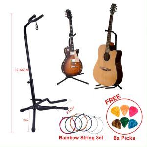 Foldable Guitar Stand Acoustic / Electric / Classical / Bass & Ukulele - FREE 6 Guitar Picks | Gitar Stand Akustik Elektrik Ukelele Murah