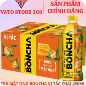 Trà mật ong BONCHA vị tắc chai 450ml
