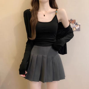 chaqi | Thai Style Beaded Retro Mini Strap Vest Women Summer Inner Wear Beautiful Back Bra Integrated With Chest Pad Top