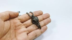 Punk Fashion Nordic Crow Pendant For Men Stainless Steel Vintage Raven Skull Necklace Viking Amulet Jewelry Gift Dropshipping