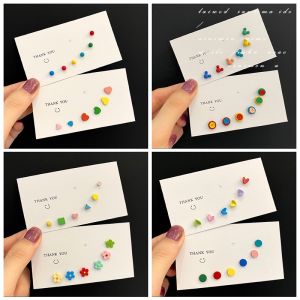 Candy Colored Daisy Flower Stud Earrings Womens Pure Silver Simple Small 2025 New Fashion Trend Set Ear Jewelry