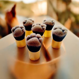 แปรงแต่งหน้าอุ้งเท้าแมว น่ารัก ขนนุ่มมาก แปรงปัดแก้ม ทารองพื้น ปัดแป้ง