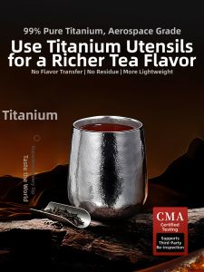 YIQIANJIN | Pure Titanium Double-Layer Premium Tea Cup
