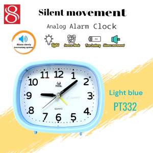 (SG SELLER) Quartz silence movement with light and snooze function analog alarm clock with slow increasing alarm sound