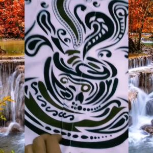 Baju Muslim Kemeja Koko Pria Lengan Panjang Pendek Full Furing Batik Wisanggeni Solo Motif Kopi Putih