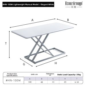 KCOUROROUGE | Height-Adjustable Stand-Up Workstation