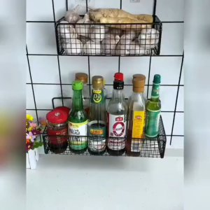 COMBO 2 Kệ Để Đồ Nhà Tắm Nhà Bếp Làm Từ Thép Sơn Tĩnh Điện Đựng Gia Vị Hành Tỏi Tặng Kèm Miếng Dán Tường Siêu Chắc