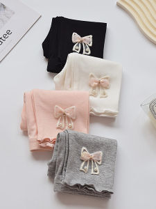 Girls Cotton Blend Ultra-Thin Seven-Foot Pants Summer Wearable Outerwear Trousers Korean Style Mid-Waist Non-Fleece