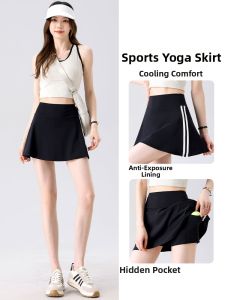 LANMENGYA | Anti-Exposure High-Waist Slimming Sport Skirt