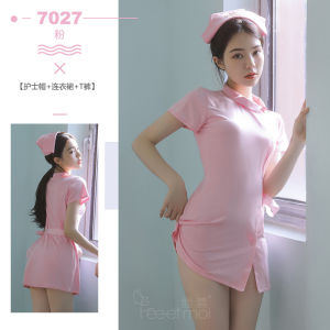 Sweet Nurse Uniform Doctor Dress Web Red Celebrity Underwear Cosplay Set Secrecy Shipping Polyester Texture Pure Color Pattern