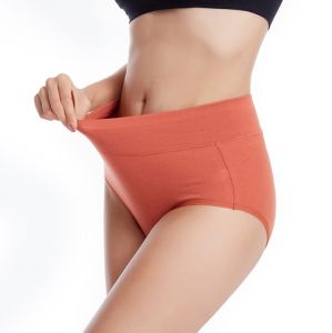 🇲🇾STOCK KL (1PC) Plus Size 100% Cotton Lady Women Abdominal Panties Body Shape Tummy Middle High Waist Panty Underwear