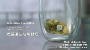 ZWILLING Sorrento Set of 2 Espresso Glass with Handle 134ml Double Wall Borosilicate Glass