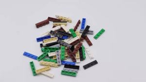 100PCS PLATE 1X4 Dots Thin Figures Bricks 1*4 Dots DIY Building Blocks Educational Creative Size Compatible With 3710 Toys