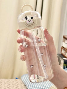 Cute Portable Plastic Straw Cup for Students Girls High Aesthetic Value New Model 2025 Childrens Water Cup Fresh Style