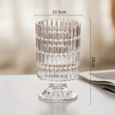 Modern Minimalist Crystal Glass Flower Vase Nordic Style Living Room Dining Table Decorations Flowers Arrangement Home Decor