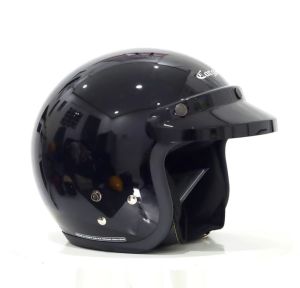 Helm Bogo Cargloss Pria Wanita- Helm Bogo Retro Kaca Datar Injak