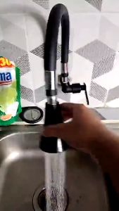Kitchen faucet Premium Matte Black Wall Mounted Kitchen Flexible Faucet Sink Tap