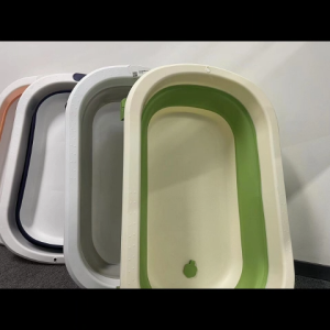 Baby Bath tub and Bath Mat Kids Large Portable Folding Tub Baby Bathtub Foldable Baby Bath tub set