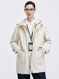 GIOVANNI VALENTINO | Áo Khoác Nữ Hooded Phong Cách Bỏng Rõng Ngoài Trời