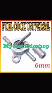 Motorcycle Gasoline Tank Switch Valve Dirt Bike ATV Modified Shut Off/On Fuel Valve Petcock 6mm Silver Universal