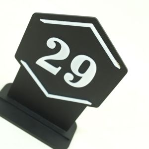 Akrilik Stand Nomor Meja 10x15cm Modern Exclusive