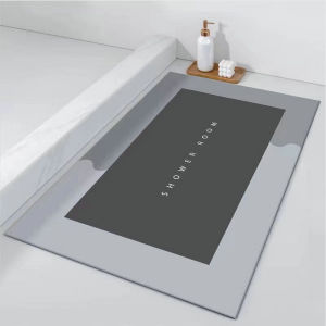 Super Absorbent Bath Mat Shower Room Non-Slip Bathroom Bathtub Mat Quick-Drying Floor Mats Toilet Foot Pad Easy-cleaning Bathmat