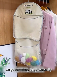 17KM 3 Layer Storage Bag Wall Hanging Breathable Mesh Underwear Bag Socks Storage Bag Wardrobe Organizer