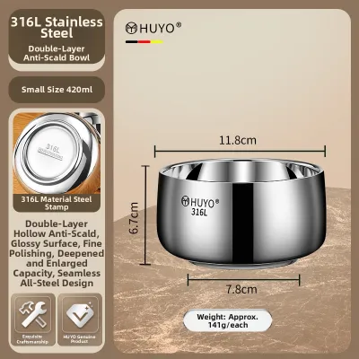 HUYO | Stainless Steel Insulated Baby Feeding Bowl