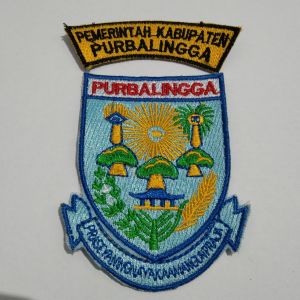 1 set bet bordir pemerintah Kabupaten purbalingga / bdage bordir pemerintah Kabupaten purbalingga