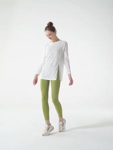 Lulu Plus Size Yoga Long Sleeve T Womens T-shirt Loose Workout Clothes Quick-Drying Exercise Top