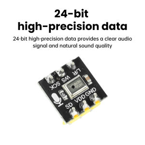 diymore | MS4030 Omnidirectional MEMS Microphone Module High Precision 24Bit I2S Output Compatible with INMP441 for Smart Home ESP32
