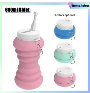 600ml Travel Bidet Foldable Large Capacity Handheld Bidet Creative Leak-Proof Toilet Sprayer for Personal Hygiene Cleaning
