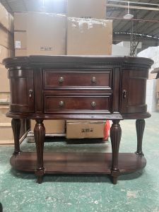 American Light Luxury Entrance Cabinet Solid Wood Partition Cabinet European Style Sofa Tables Entrance Console Corridor Console Tables