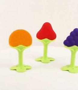 Teether Bahan Silikon Baby Fruit Teether Gigitan Teether Gigitan Bentuk Buah Bahan Silikon BPA FREE PST
