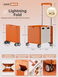smit | Foldable Wheeled Student Car Trunk Trolley Storage Box