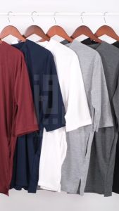 Koko Kurta Pakistan Bahan Kaos Lengan Tiga Perempat