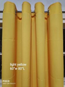 klea yellow ring curtain 3in1 &per pc cretona cotton