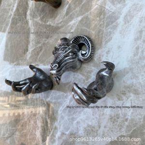 HUIYANGXU | Trang Trí Halloween Đầu Cừu Quỷ Treo Tường 3 Bộ Đồ Gỗ