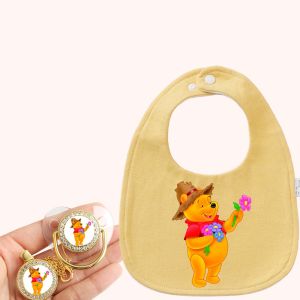 Disney | Comforting Pacifier Holder for Girls or Boys Baby Pacifier & Holder Cute Baby Bib Gift for Newborn Baby or Toddler