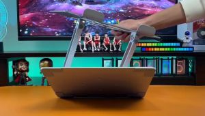 360° Rotating Laptop Stand Bracket Height Suspension Lifting Aluminum Alloy Laptop Stand Adjustable Tablet Holder Folding Portable Desktop Office Support for Laptop MacBook Premium Mac Air iPad Dell HP Xiaomi Huawei Compatible 9.7-17 Inch stand holder