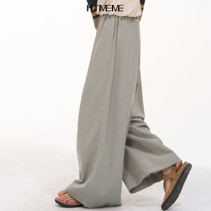 HTMEME | Quần Tây Tay Rộng Cao Waist Tencel Linen Blend