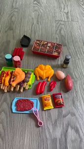 🌟Malaysia Stock🌟Baby Pretend Play Kitchen Toys Simulation Barbecue Cookware Cooking Food Educational Toys Cookware Skewers Simulation Food for Kids