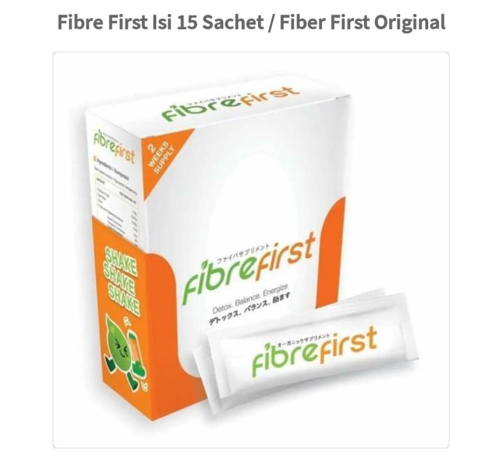 Fibre First Isi 15 Sachet / Fiber First Original Lazada Indonesia