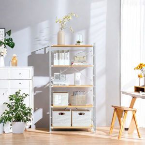 [ลดแรง!] ชั้นวางของในห้องน้ำ ไม้และเหล็ก ตั้งพื้น หลายชั้น ตั้งพิงผนัง ใช้ในห้องน้ำ/ห้องครัว ได้