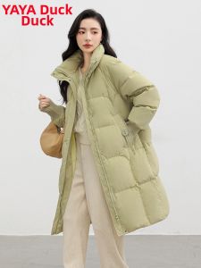 YAYA | Thickened Long Warm Jacket Stand Collar Loose Dignified