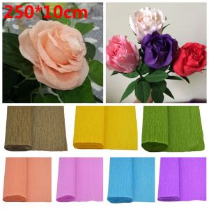 OKDEALS 25010cm Handcraft Wedding Party Decoration Packing Gifts Crinkled Roll Wrapping Supplies Origami Crepe Paper