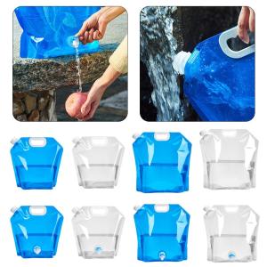 Outdoor Camping Portable Water Bag Large Capacity Water Beverage Beer Container Bag With Faucet Foldable Plastic Handheld Bag