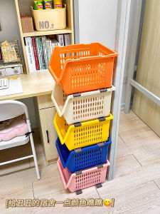 ชั้นวางของแบบเคลื่อนที่ Dopaamine สำหรับหอพักนักเรียน ชั้นวางของสำหรับหนังสือ หนังสือเรียน ของเล่น ของกิน ชั้นวางของแบบ PP ชั้นเดียว