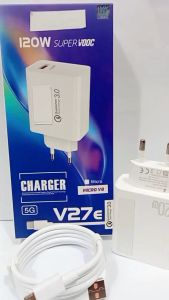 Charger HP VVO V27E 5G 120W Super Vooc Quick Charge Support Fast Charging